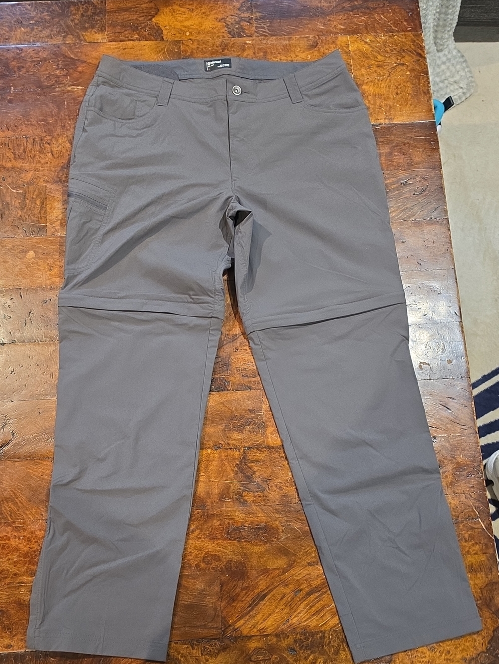 Marmot Men's Size 36 XL Convertible To Shorts With Zipper-Legs Cargo Pant Gray
